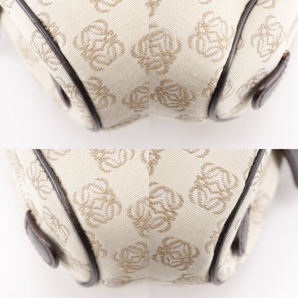 LOEWE Sender Tote Bag anagram Handbag beige canvas Women - Picture 5 of 12